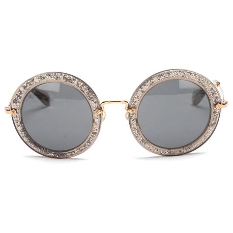 miu miu lunettes de soleil rondes|Lunettes de soleil Miu Glimpse.